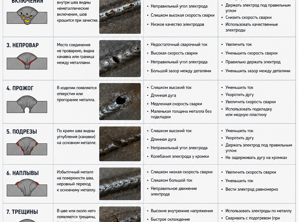 Дефекты сварных швов: как распознать, причины и способы устранения